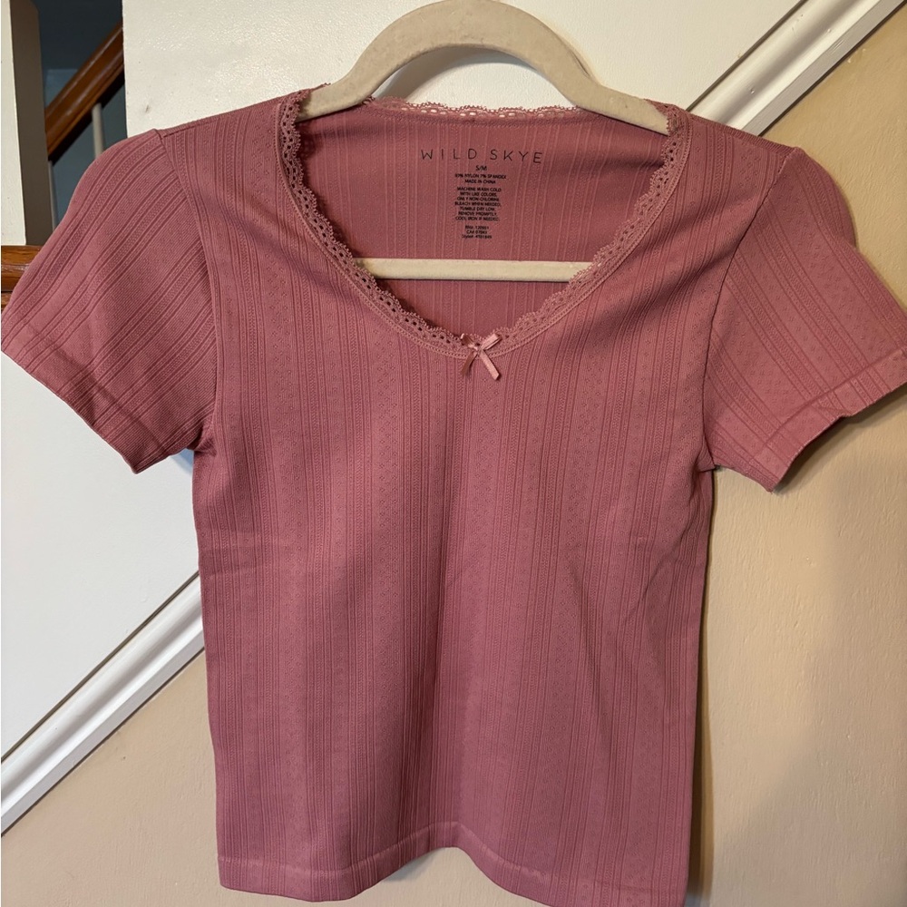 Maeve Wild Skye Crop Tshirt Top